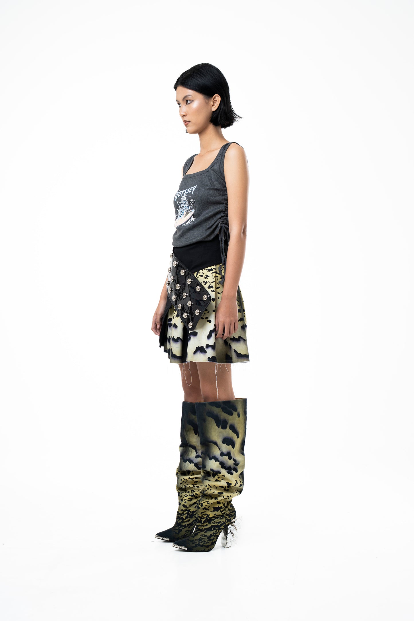'Alien Skin' Studded Skirt