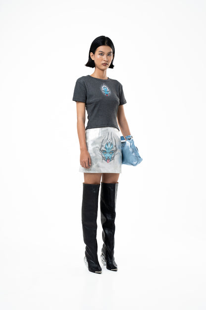 'Cyborg' Leather Skirt